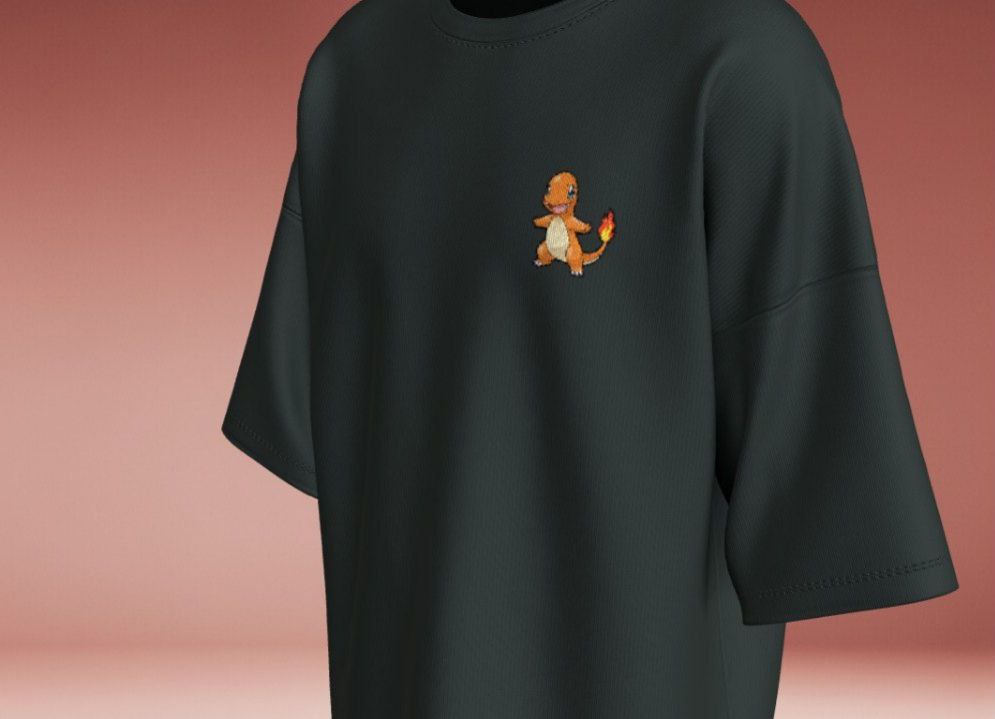 Charmander Embroidered T-Shirt