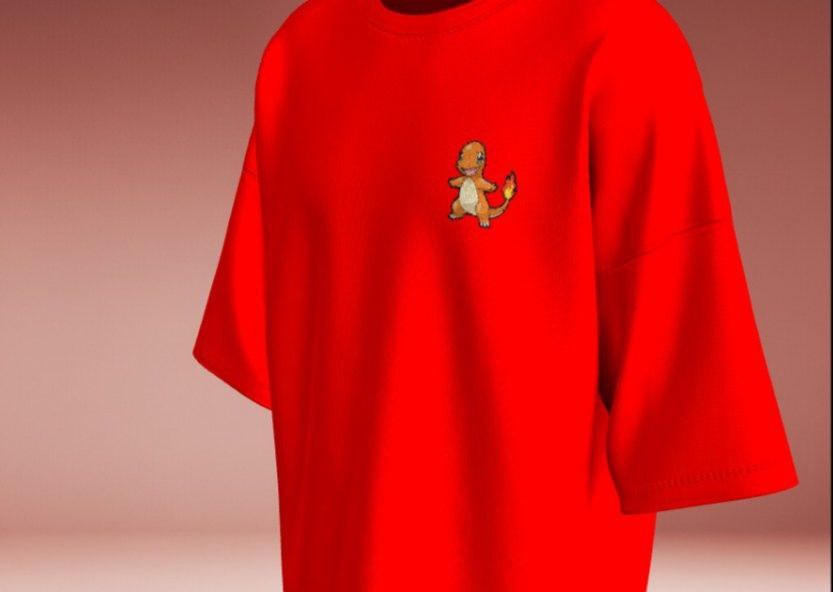 Charmander Embroidered T-Shirt