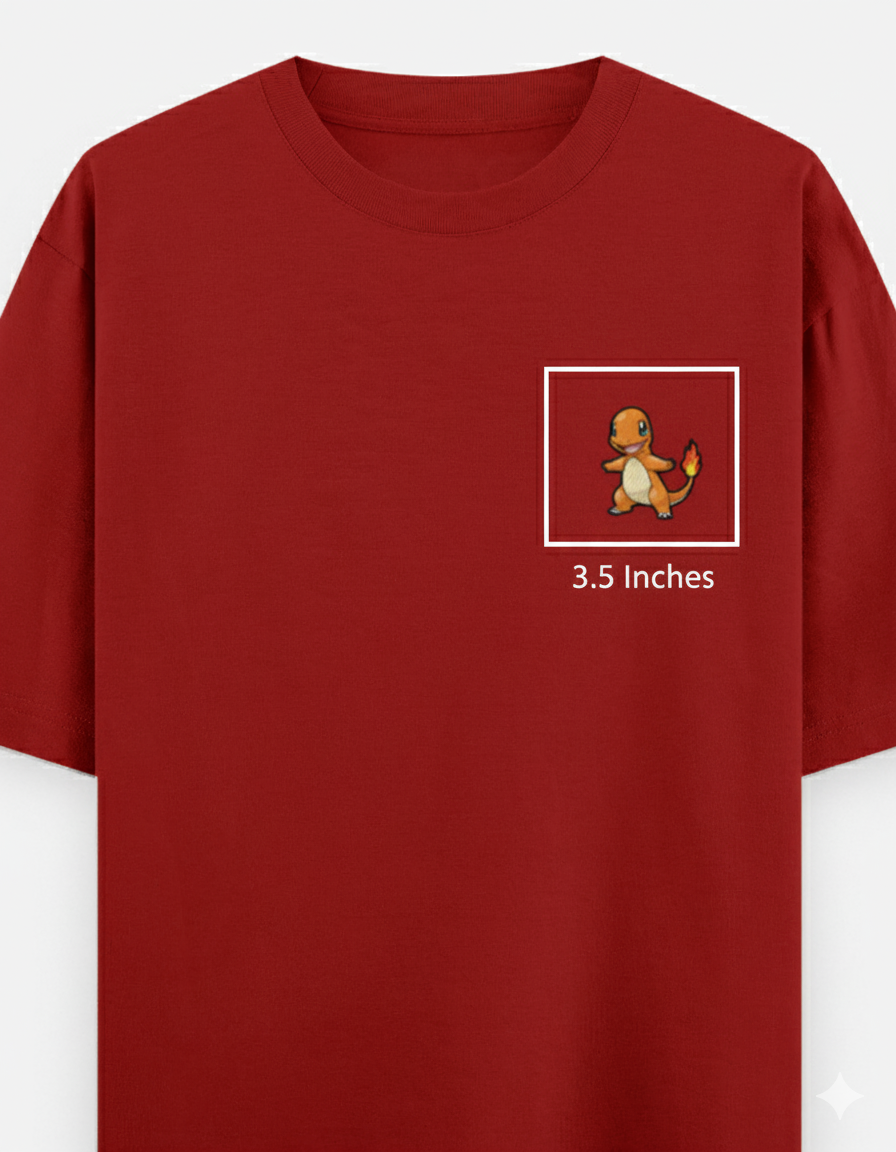 Charmander Embroidered T-Shirt