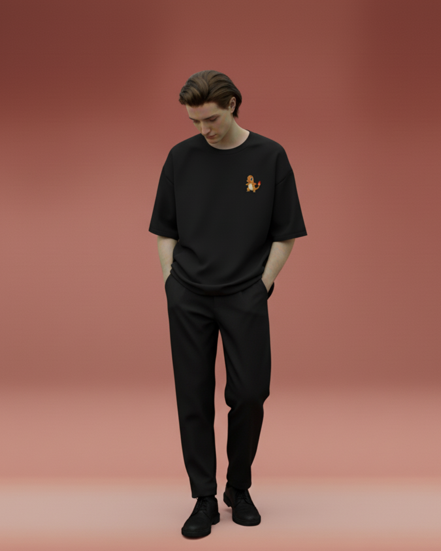 Charmander Embroidered T-Shirt