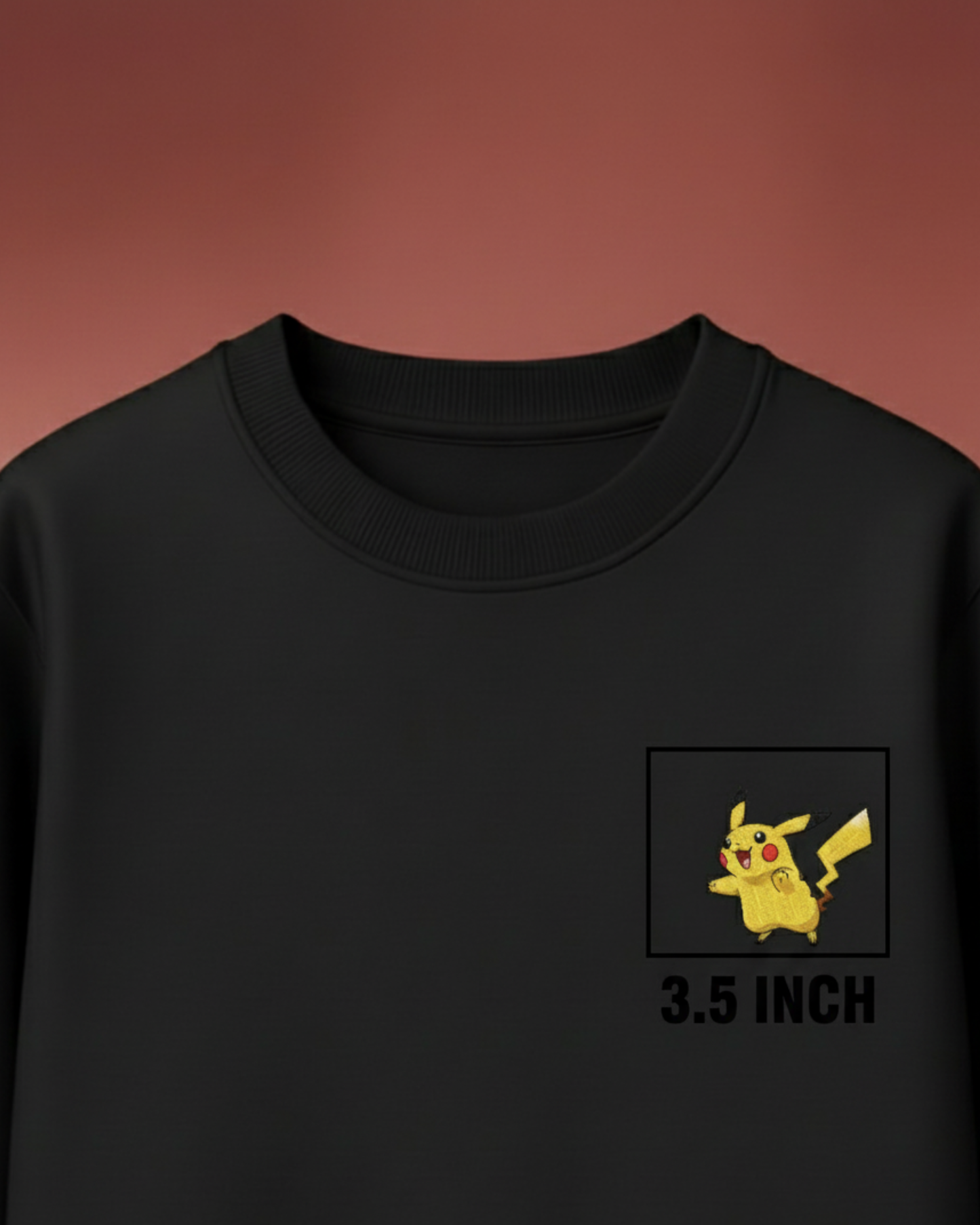 Pikachu Embroidery Oversized T-Shirt (White & Black Edition)