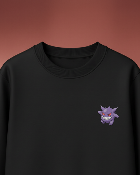 Gengar Embroidery Oversized T-Shirt (Black Edition)