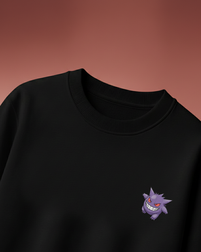Gengar Embroidery Oversized T-Shirt (Black Edition)