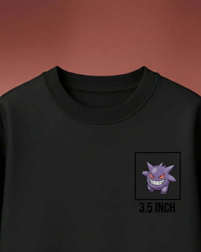 Gengar Embroidery Oversized T-Shirt (Black Edition)