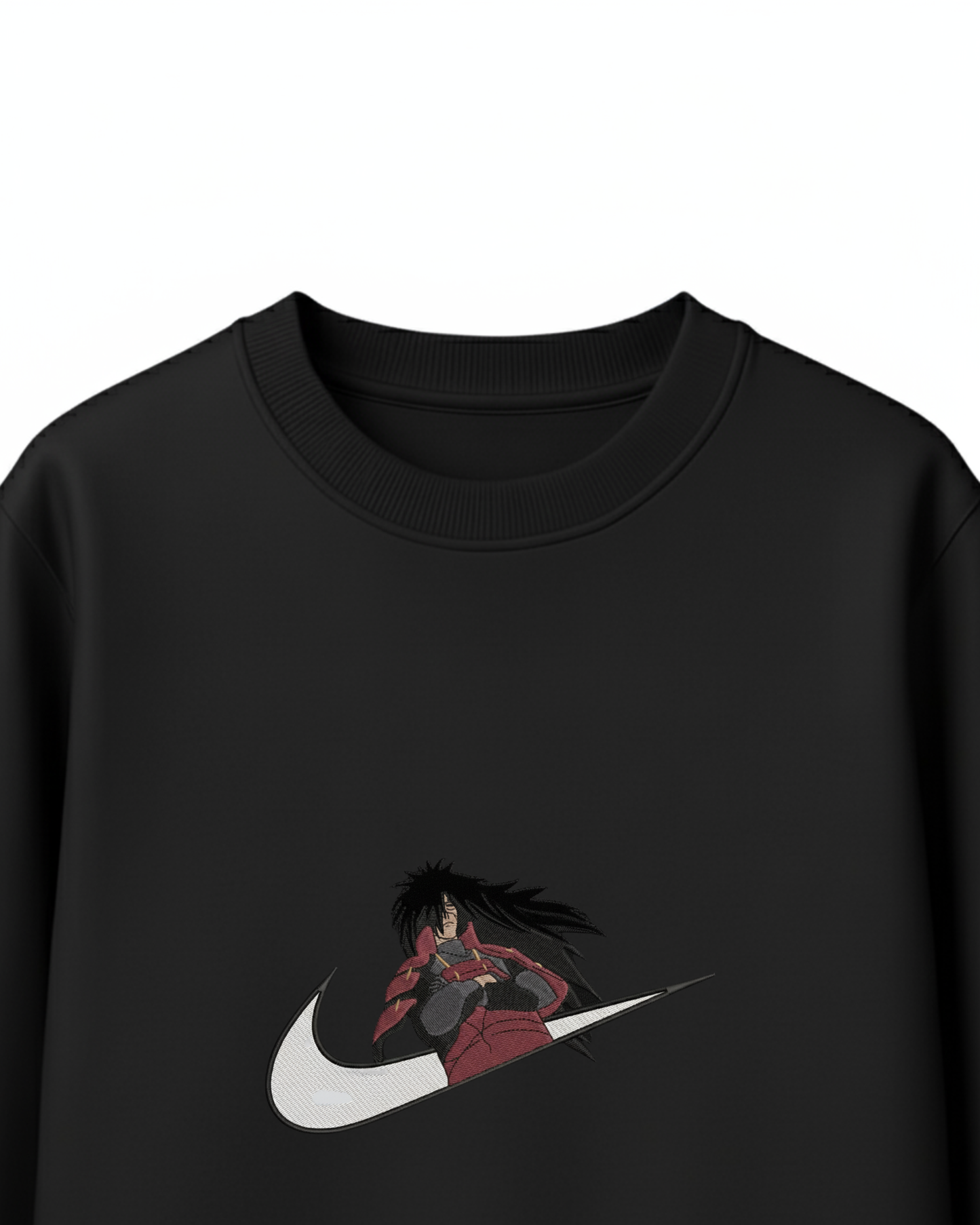 Madara Embroidery Oversized T-Shirt (White & Black Edition)