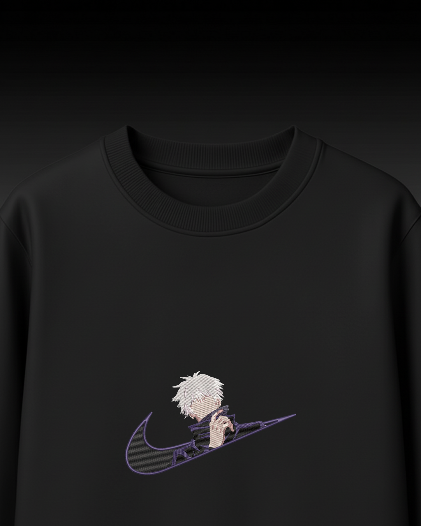 Gojo Embroidery Oversized T-Shirt (White & Black Edition)